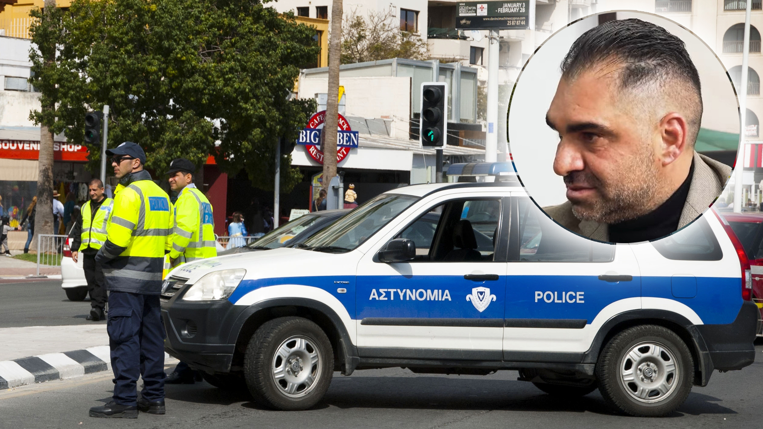 LIMASSOL,CYPRUS - MARCH 10, 2013:Grand Carnival Parade - Police-officers during the famous annual street carnival on March 10, 2013 in Limassol, Cyprus. Stavros Demosthenous