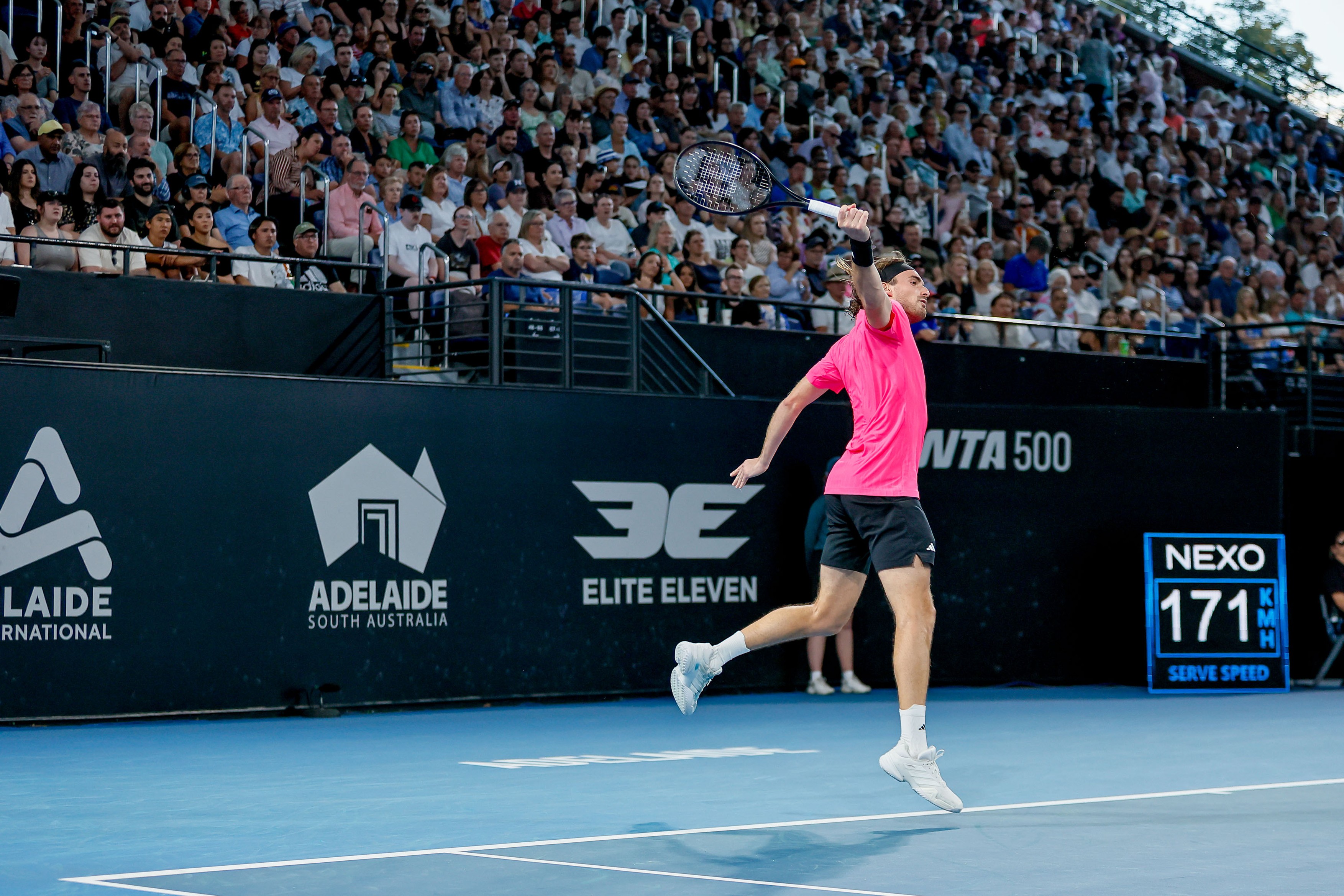 2026 Adelaide International Tennis Tournament A. Vukic 7-6 (6-3), 7-6 (6-5), S. Tsitsipas, South Australia, Australia - 13 Jan 2026
