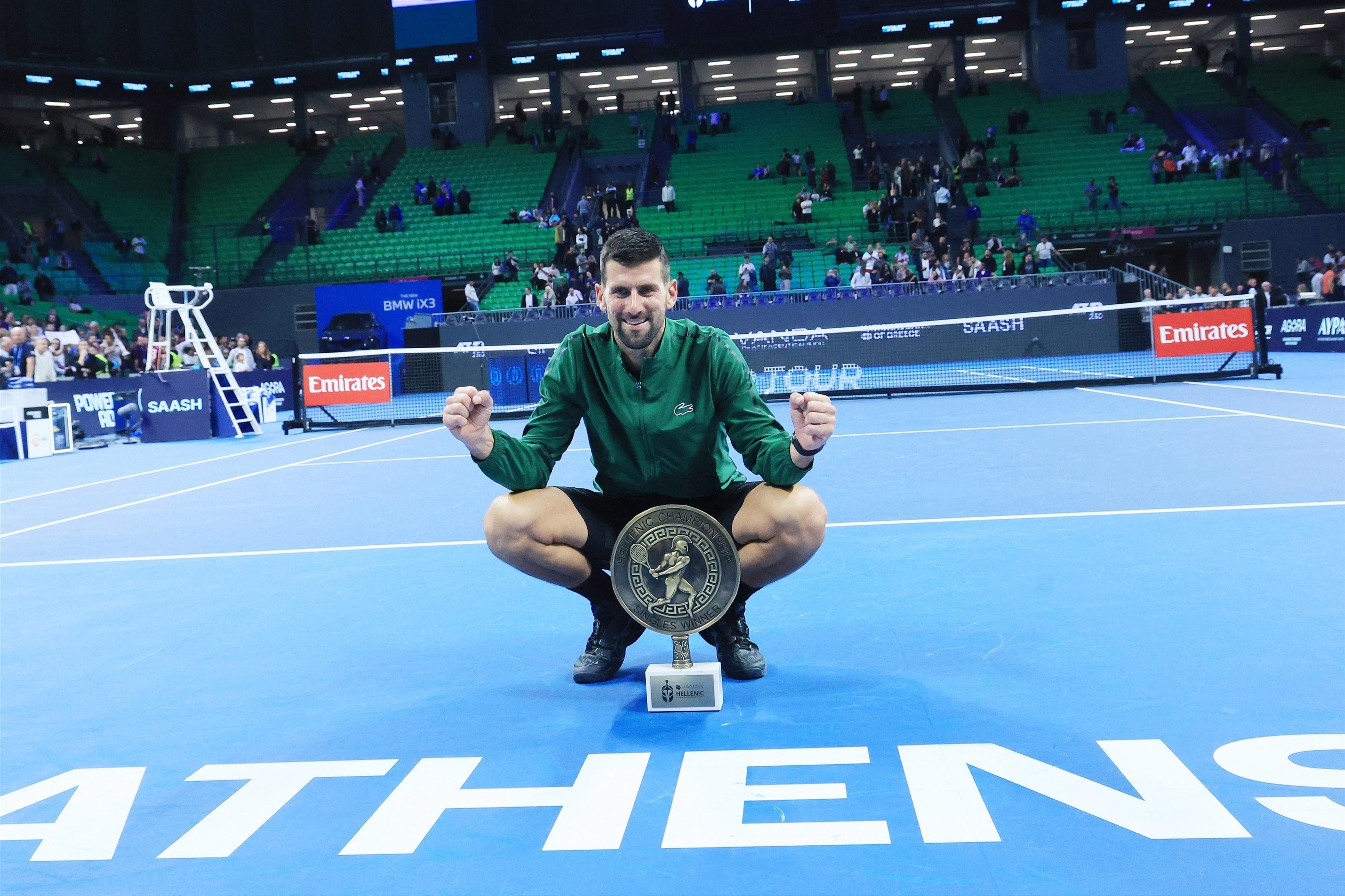 The Serbian tennis Player Novak Djokovic defeated Lorenzo Musetti in the Final of the Hellenic Championship ATP 250 at Telekom Center Athens. *PICTURES TAKEN ON THE 08/11/2025*