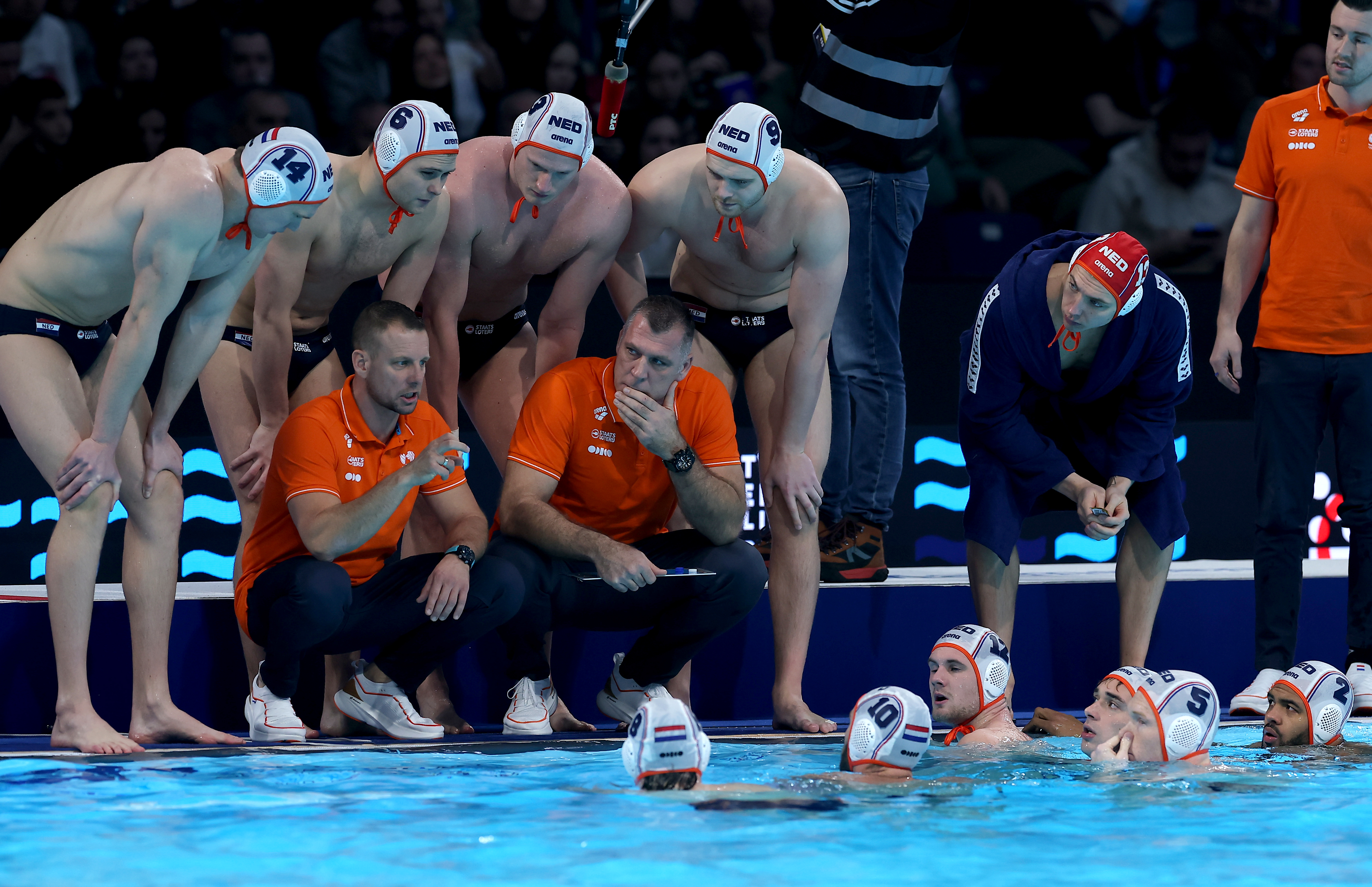 Belgrade, Serbia. 10th Jan, 2026. Serbia's vies with Netherlands' during group C European Championship water polo match between Serbia and Netherlands on January 10. 2026. in Belgrade, Serbia.
(photo by Pedja Milosavljevic/STARSPORT ©)