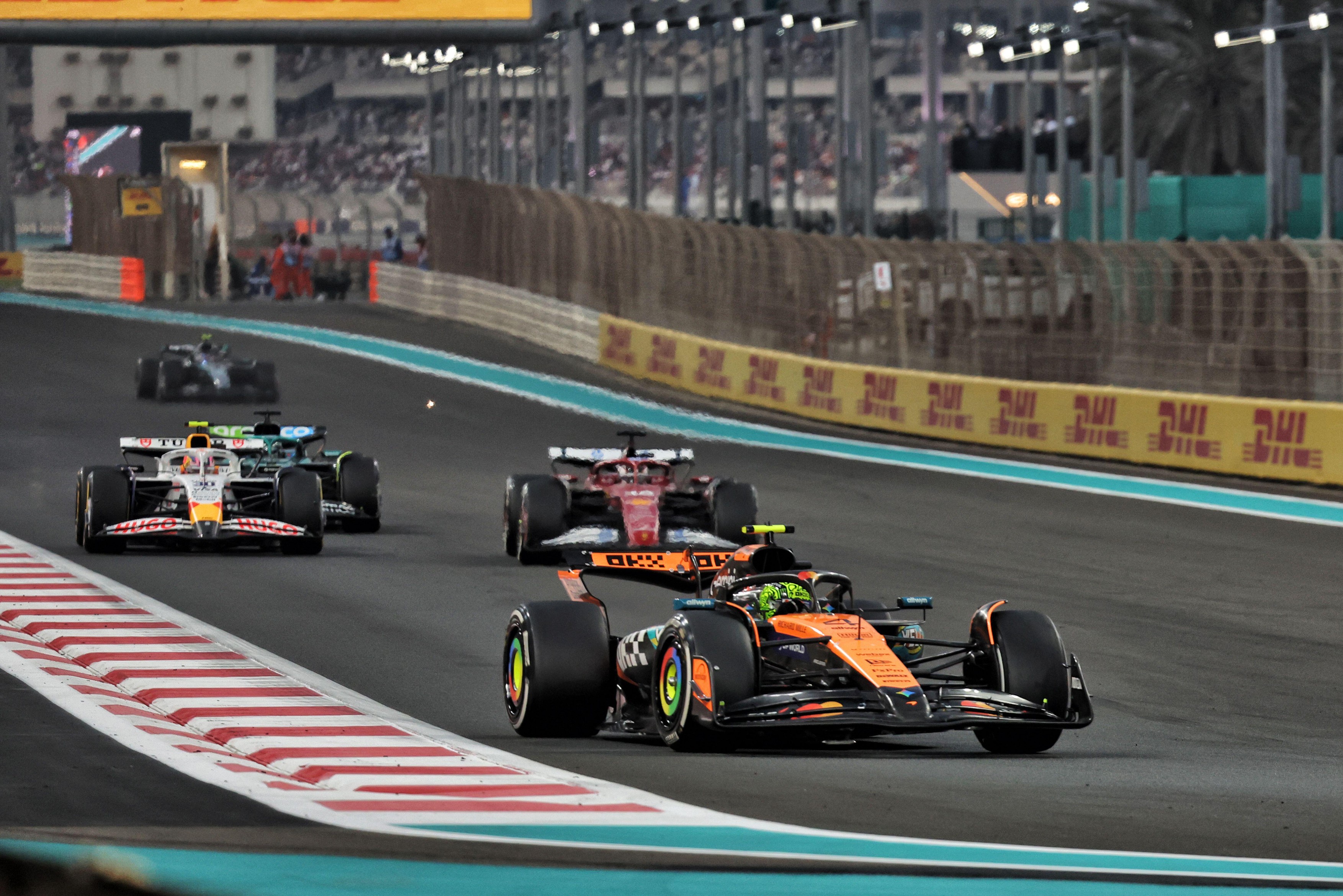 Lando Norris (GBR) McLaren MCL39. 07.12.2025. Formula 1 World Championship, Rd 24, Abu Dhabi Grand Prix, Yas Marina Circuit, Abu Dhabi, Race Day.  Photo credit should read: XPB/Alamy Live News.