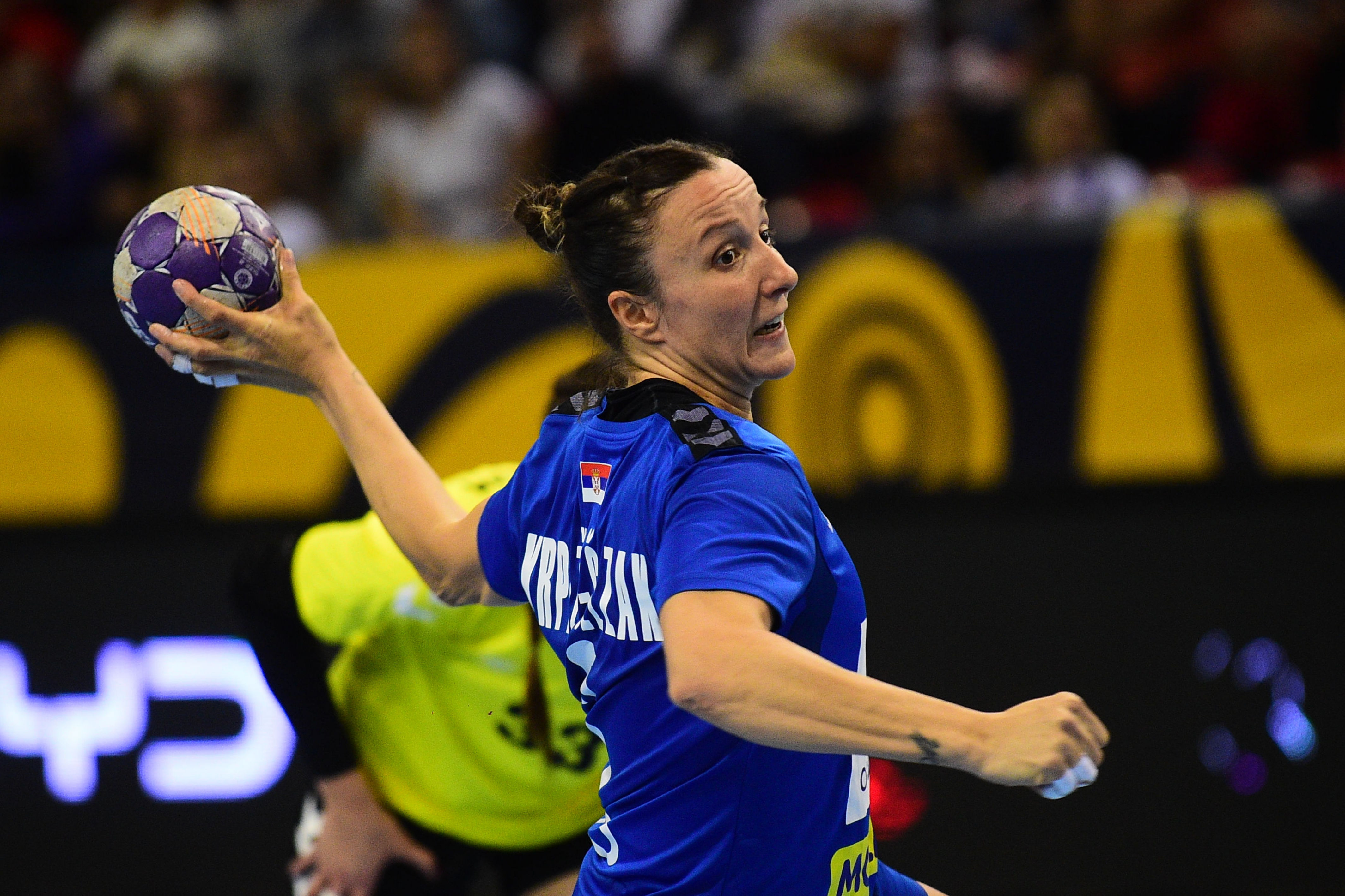 Katarina Krpez Slezak at European women qualifiers game between Serbia and Lithuania played at SC Vozdovac, 16.10.2025, Belgrade, Serbia. (Photo by Dusan Milenkovic/Starsport.rs ©)