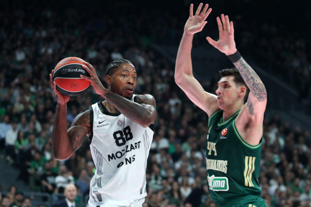 Athens, Greece. 25th Nov, 2025. Partizan's during Euroleague basketball match between Partizan and Panathinaikos on November 25. 2025. in Athens, Greece.
(photo by Pedja Milosavljevic/STARSPORT ©)
