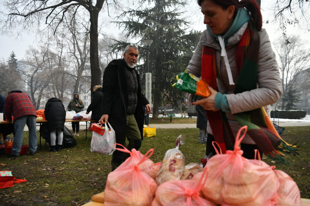 Beograd 31.12.2024. Kuvanje pasulja za studente u blokadi, lepi brka, nenad gladić
