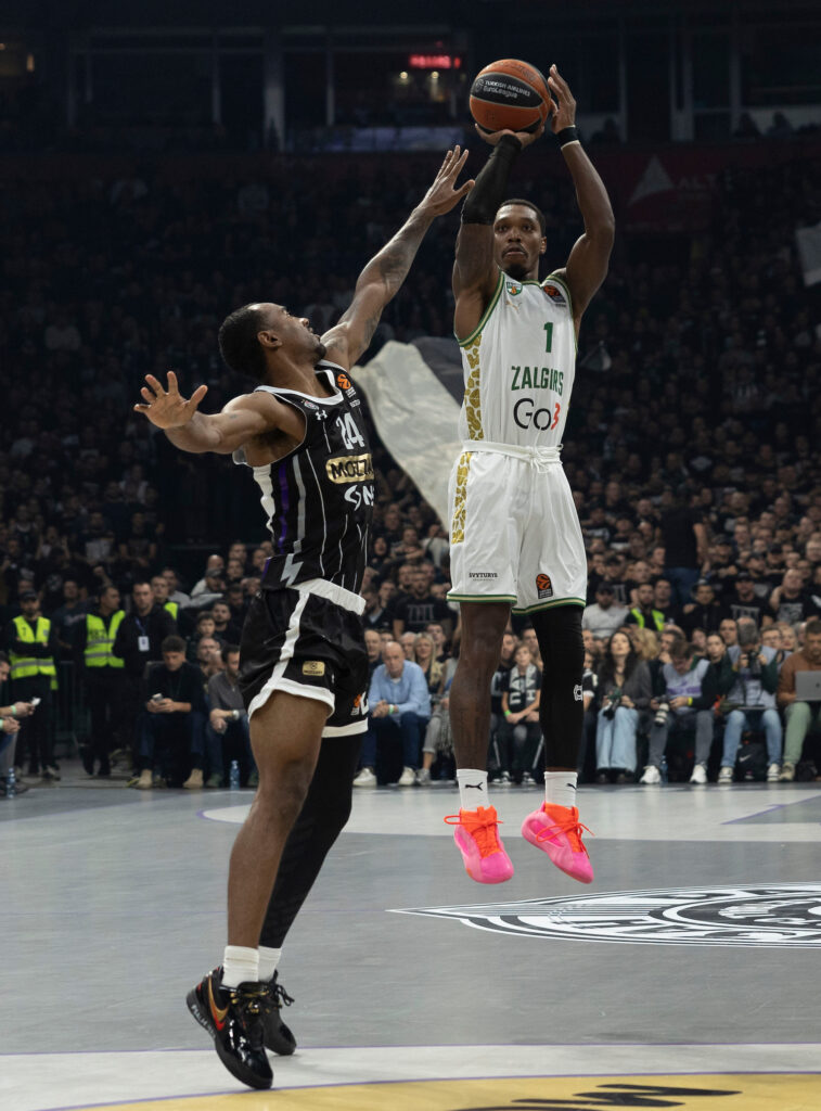 during the 2024/2025 Turkish Airlines EuroLeague match between Partizan Mozzart Bet Belgrade and Zalgiris Kaunas - Turkish Airlines EuroLeague at Belgrade Arena on December 03, 2024 in Belgrade, Serbia. (Photo by Srdjan Stevanovic/Starsport.rs ©)