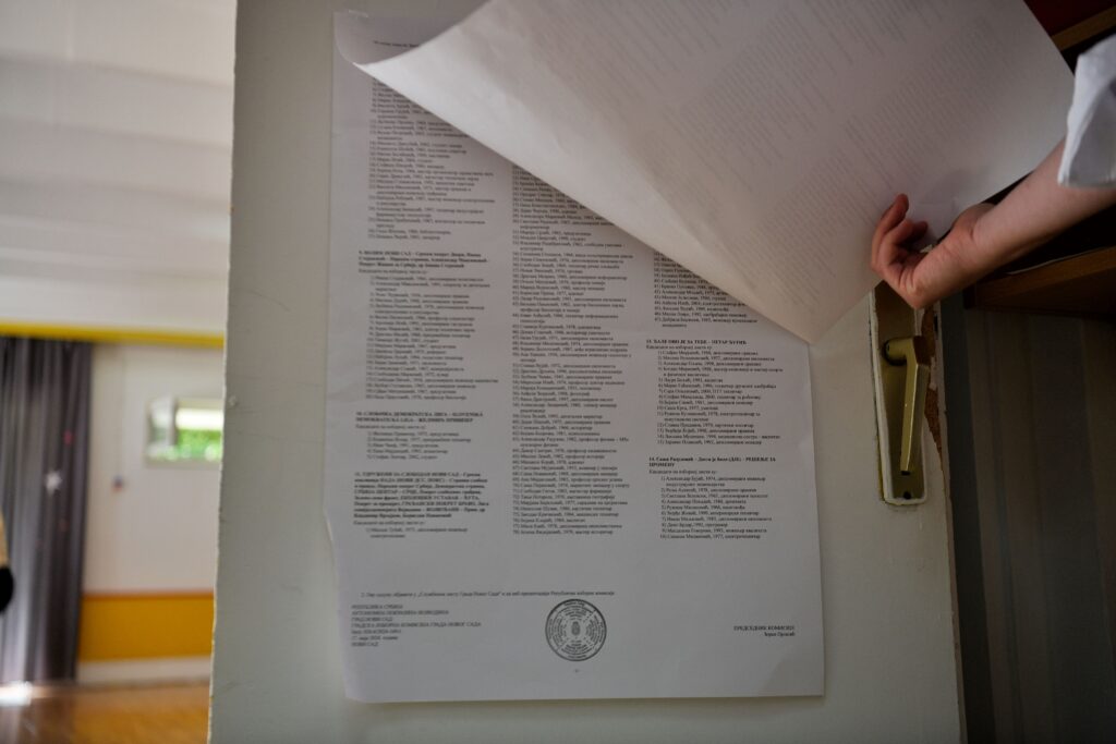 novi sad  02.06.2024 lokalni izbori glasanje nepravilnosti istaknute liste