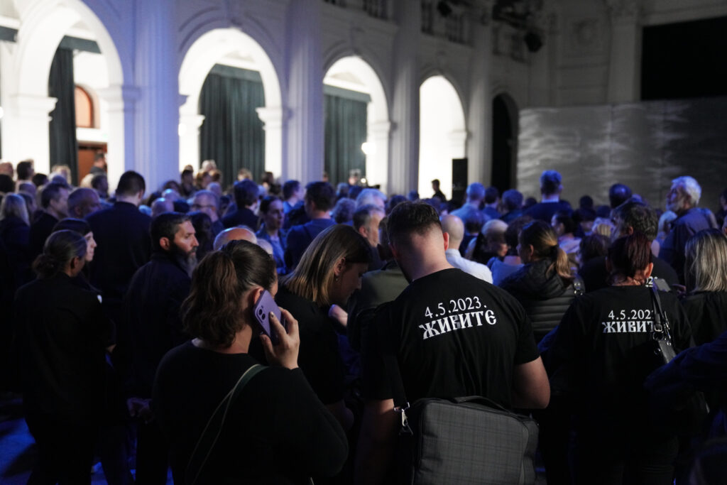 Beograd, 3. maja 2024. -Zavrni muzièko-scenski program u Studentskom kulturnom centru povodom obeleavanja prve godinjice zloèina i komemoracija rtvama masovnog ubistva u Oglednoj osnovnoj koli Vladislav Ribnikar. FOTO TANJUG/ STRAHINJA AÆIMOVIÆ/ bg