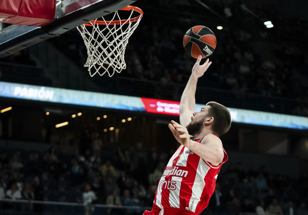 during the 2023/2024 Turkish Airlines EuroLeague match between Real Madrid and Crvena Zvezda at Wizink Center on March 29, 2024 in Madrid, Spain. (Photo by Nikola Gligic/Starsport.rs ©)