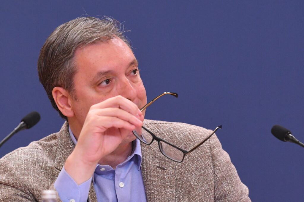 Beograd, 29.03.2024. Palata Srbija, Aleksandar Vučić obraćanje povodom političkih pitanja Foto: Amir Hamzagić/Nova.rs