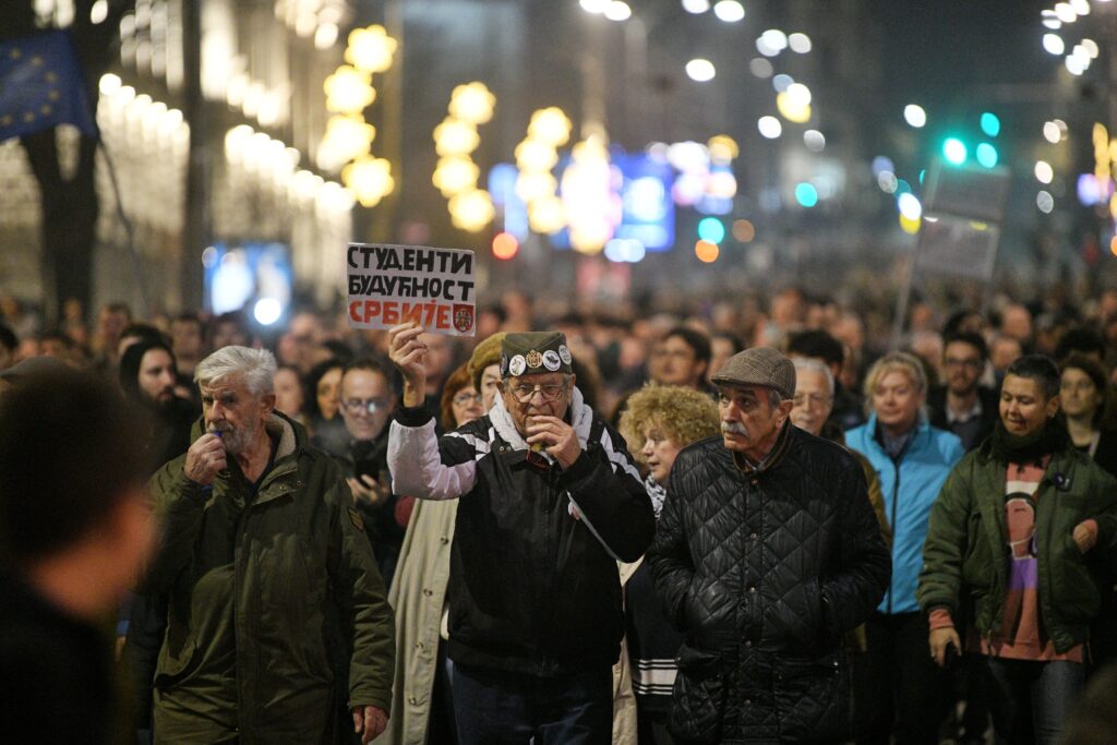 Beograd 26.12.2023. Protestna šetnja do Palate pravde. Protest građana, gradjana ispred RIK-a zbog izborne krađe, pokradenih izbora Foto: Filip Krainčanić/Nova.rs