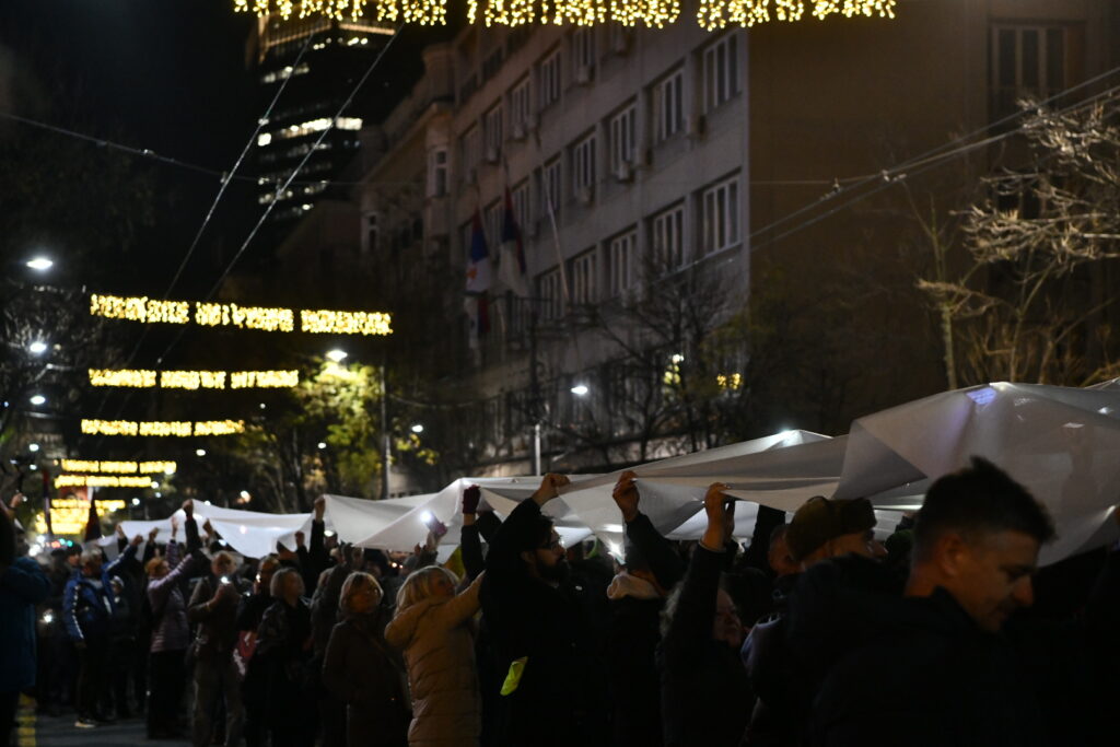Beograd 12.12.2023. Platno. RIK. Šetnja. Srbija protiv nasilaj, završna konvencija, završni miting, predizborni miting Foto: Vesna Lalić/Nova.rs