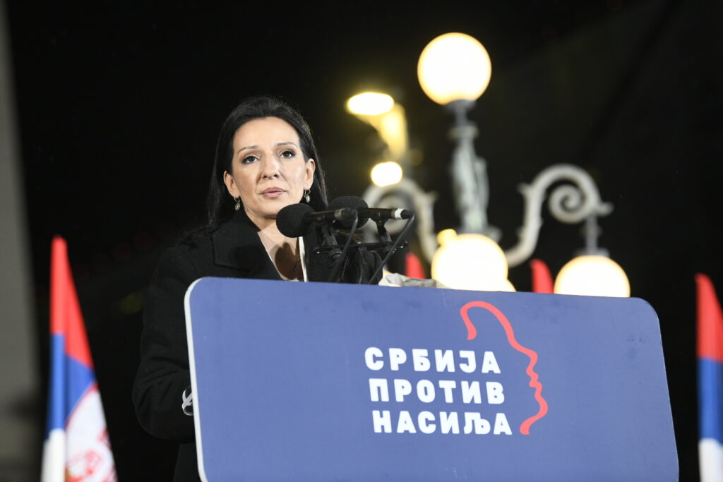 Beograd 12.12.2023. Marinika Tepić. Srbija protiv nasilaj, završna konvencija, završni miting, predizborni miting Foto: Amir Hamzagić/Nova.rs