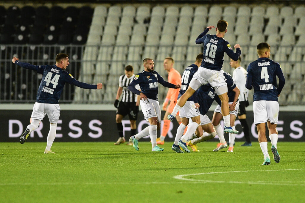 Mozzart Super Liga Srbije 2023/2024 match between fk Partizan and fk TSC Backa Topola, played at Partizan Stadium, 25.11.2023, Belgrade, Serbia. (Photo by Dusan Milenkovic/Starsport.rs ©)