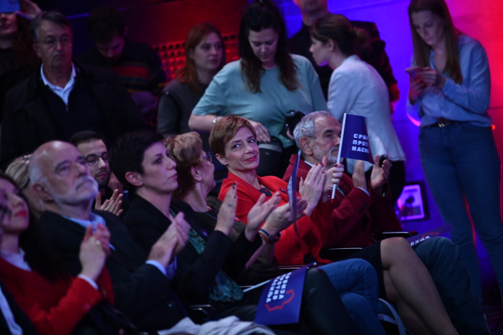 Beograd 16.11.2023. Dom omladine, Konvencija liste „Srbija protiv nasilja“ za Beograd, 
Prvi izborni skup liste „Srbija protiv nasilja“ Foto: Vesna Lalić/Nova.rs
