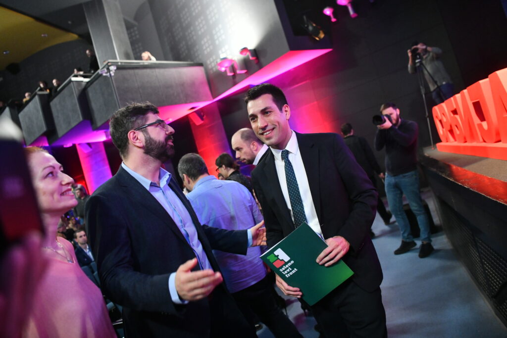 Beograd 16.11.2023. Dom omladine, Konvencija liste „Srbija protiv nasilja“ za Beograd, 
Prvi izborni skup liste „Srbija protiv nasilja“ Foto: Vesna Lalić/Nova.rs