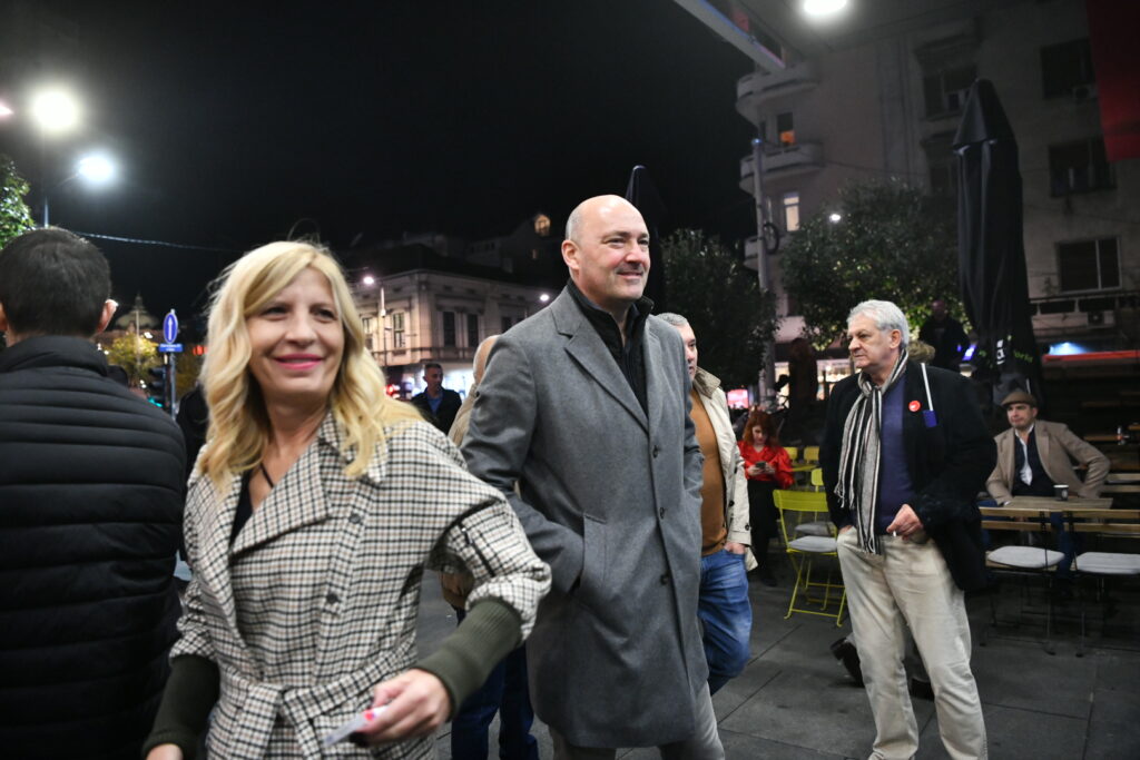 Beograd 16.11.2023. Dom omladine, Konvencija liste „Srbija protiv nasilja“ za Beograd, 
Prvi izborni skup liste „Srbija protiv nasilja“ Foto: Vesna Lalić/Nova.rs