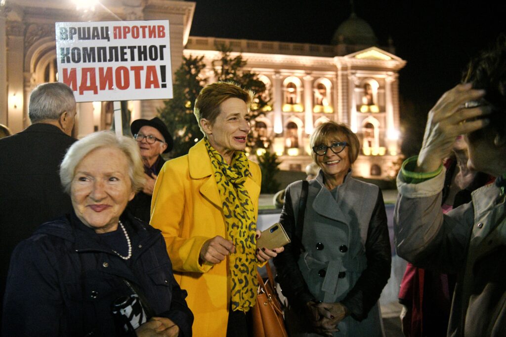 Beograd 04.11.2023. Protest Srbija protiv nasilja, 27. po redu protest Srbija protiv nasilja, okupljanje građana, gradjana ispred Narodne Skupštine Foto: Filip Krainčanić/Nova.rs
