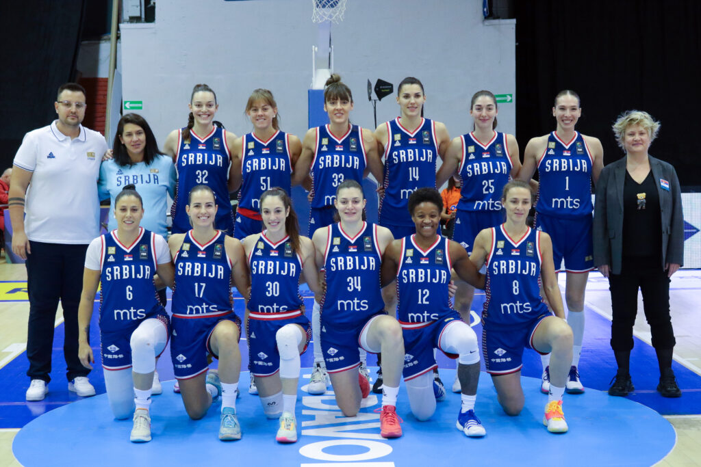 BELGRADE, SERBIA - NOVEMBER 09: FIBA Woman’s Eurobasket 2025 qualifiers Group G 1st round game between Serbia and Ukraine at Ranko Zeravica Sports Hall in Belgrade, Serbia on November 09. (Photo by Andrija Sokovic/Starsport)