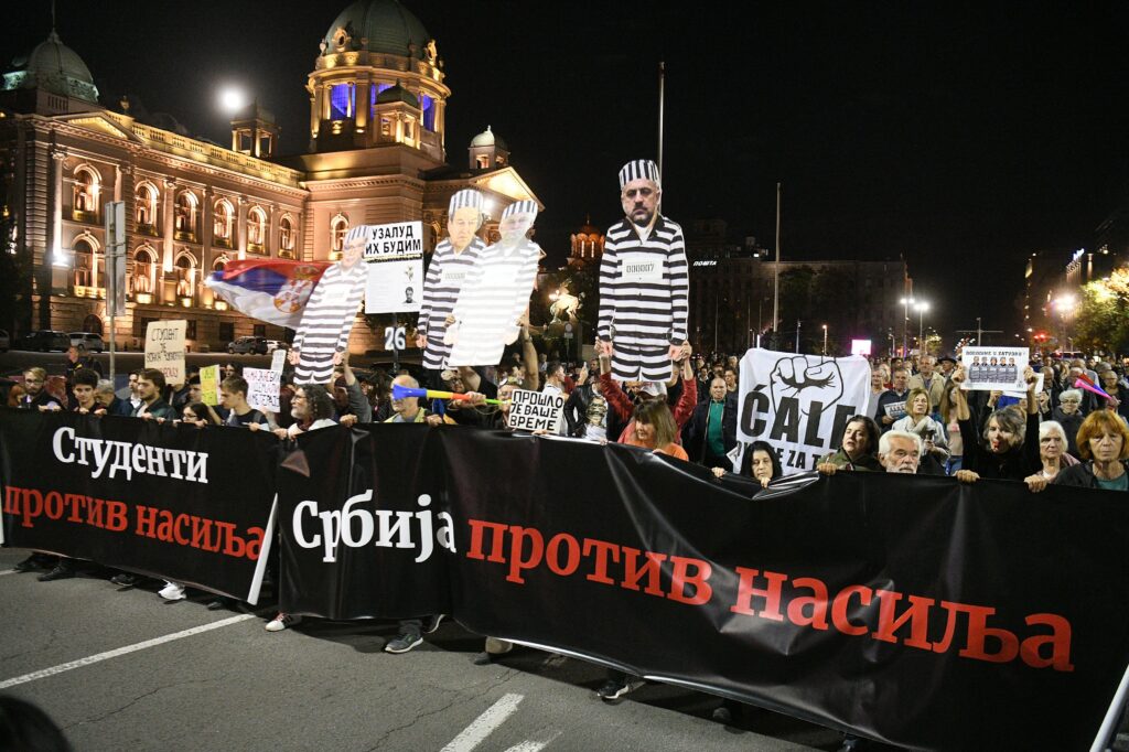 Beograd 28. oktobar 2023. Dvadeset i šesti (26) po redu protest Srbija protiv nasilja Foto:Filip Krainčanić/Nova.rs