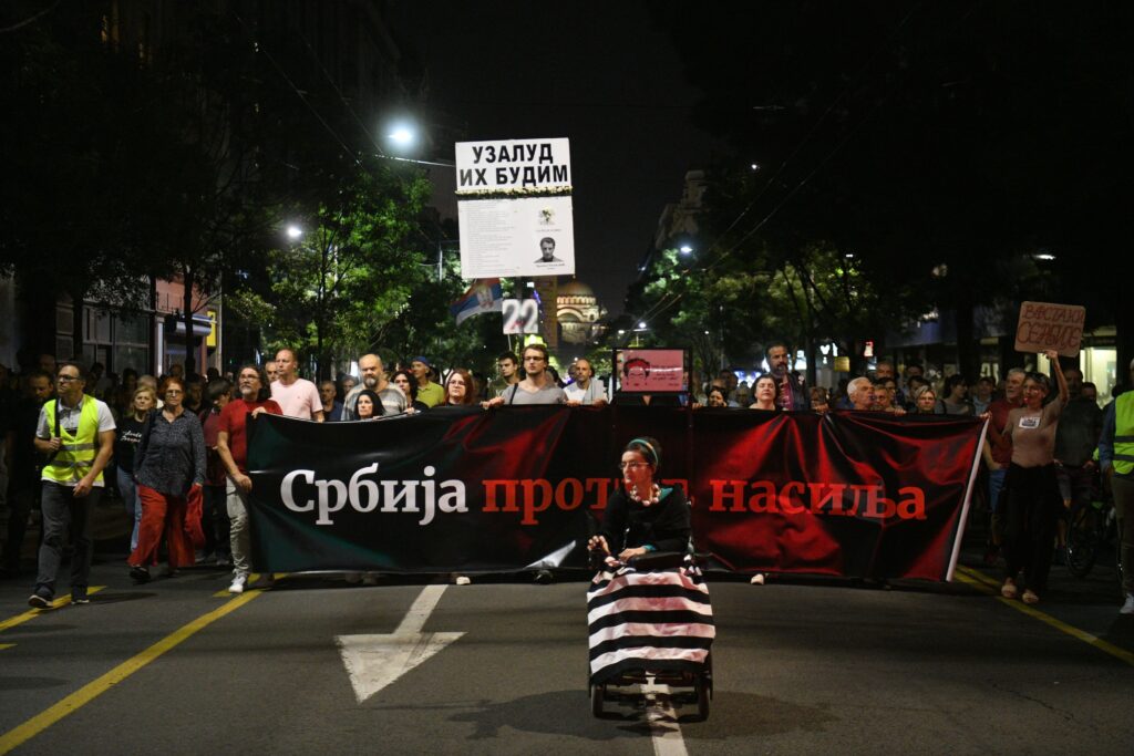 Beograd 30.09.2023. Dvadeset drugi protest, 22. protest Srbija protiv nasilja, šetnja Foto: Filip Krainčanić/Nova.rs