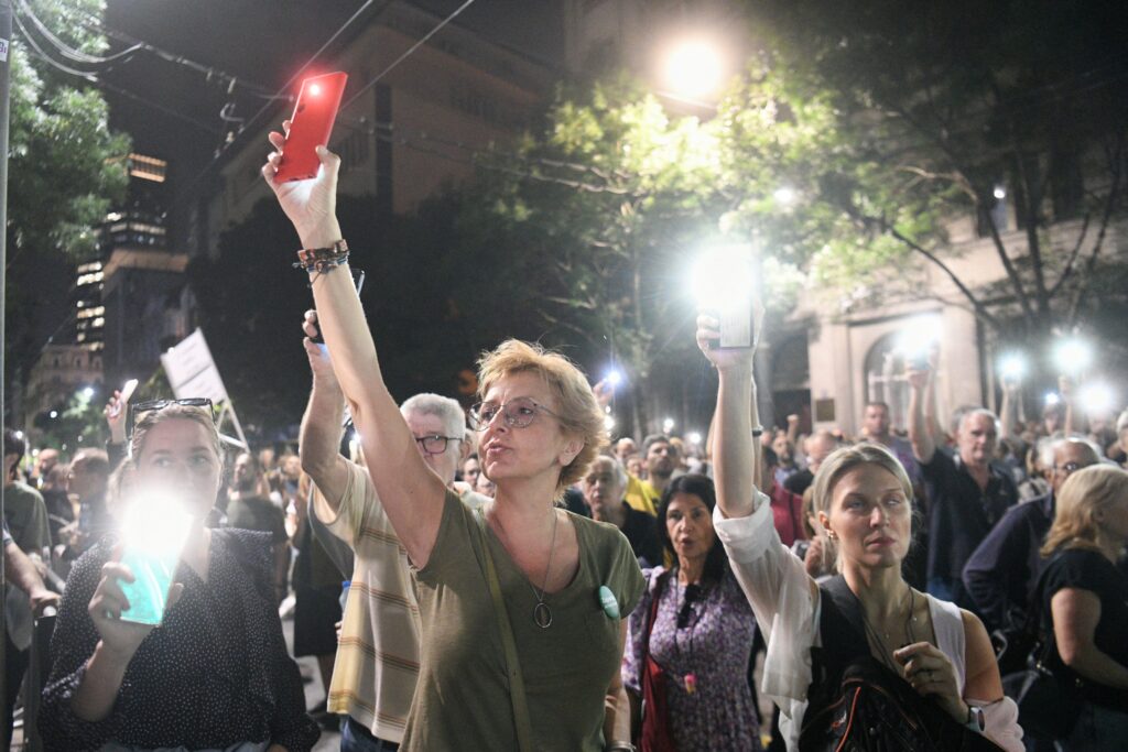 Beograd 30.09.2023. Dvadeset drugi protest, 22. protest Srbija protiv nasilja, šetnja Foto: Filip Krainčanić/Nova.rs
