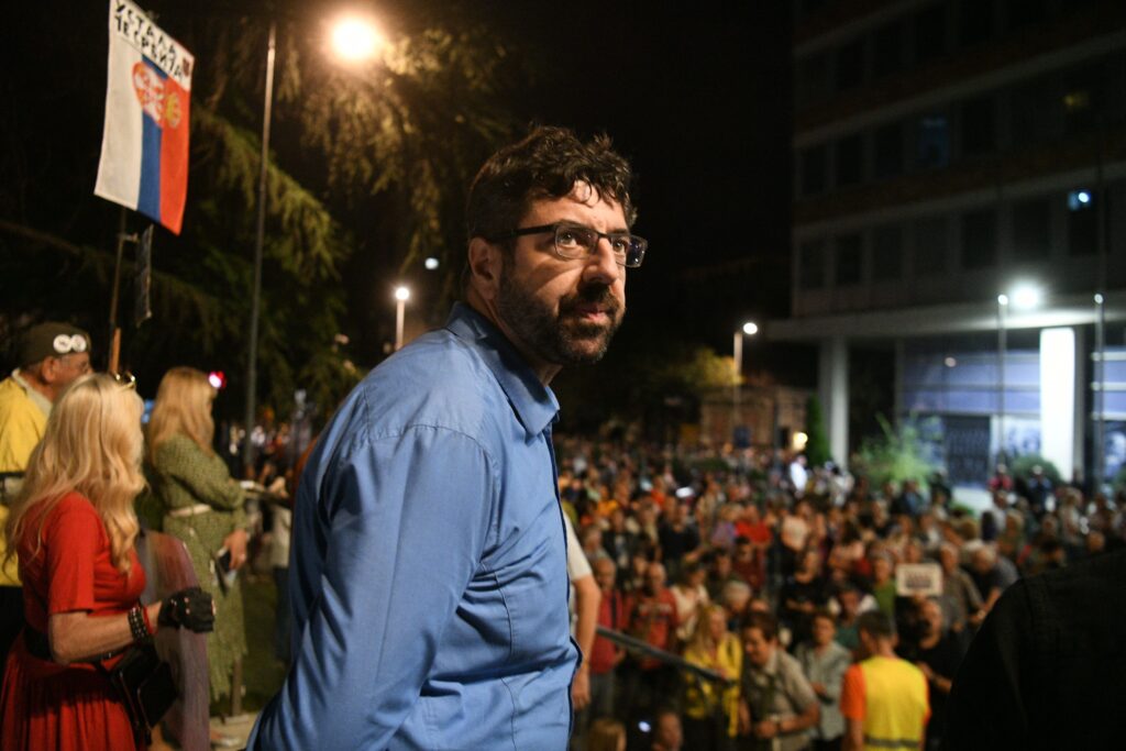 Beograd 30.09.2023. Dvadeset drugi protest, 22. protest Srbija protiv nasilja,  ispred RTS a, Foto: Filip Krainčanić/Nova.rs