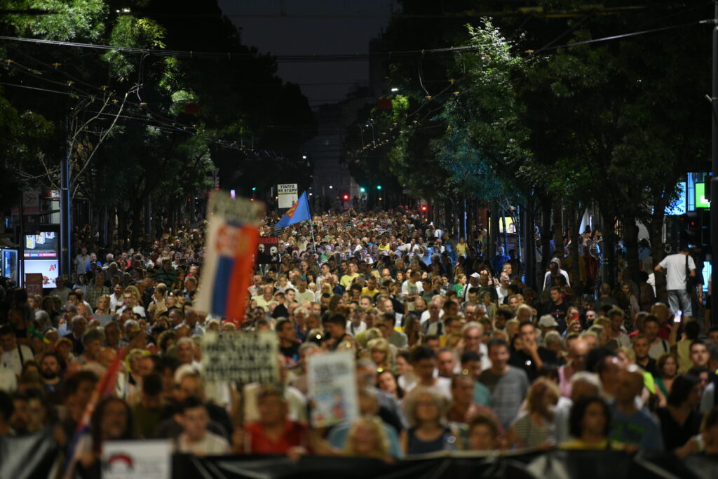 Beograd 02.09.2023. Šetnja. Protest Srbija protiv nasilje, 18. protest građana pod nazivom Srbija protiv nasilja  Foto: Vesna Lalić/Nova.rs