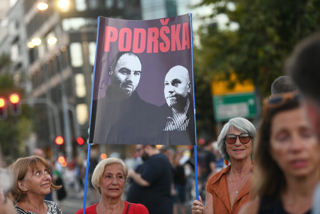 Beograd 02.09.2023. Protest Srbija protiv nasilje, 18. protest građana pod nazivom Srbija protiv nasilja  Foto: Vesna Lalić/Nova.rs