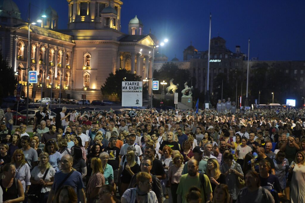 Beograd 12.08.2023. Protest Srbija protiv nasilja, 15. protest po redu u Beogradu Foto: Goran Srdanov/Nova.rs