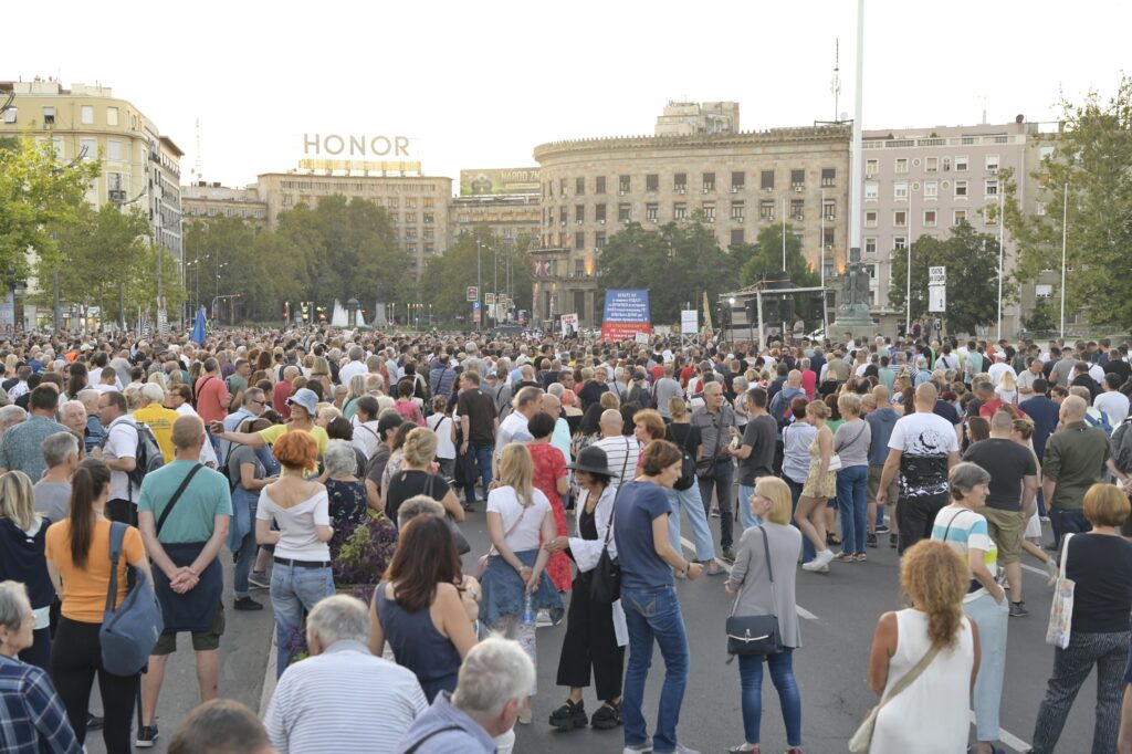Beograd 12.08.2023. Protest Srbija protiv nasilja, 15. protest po redu u Beogradu Foto: Goran Srdanov/Nova.rs