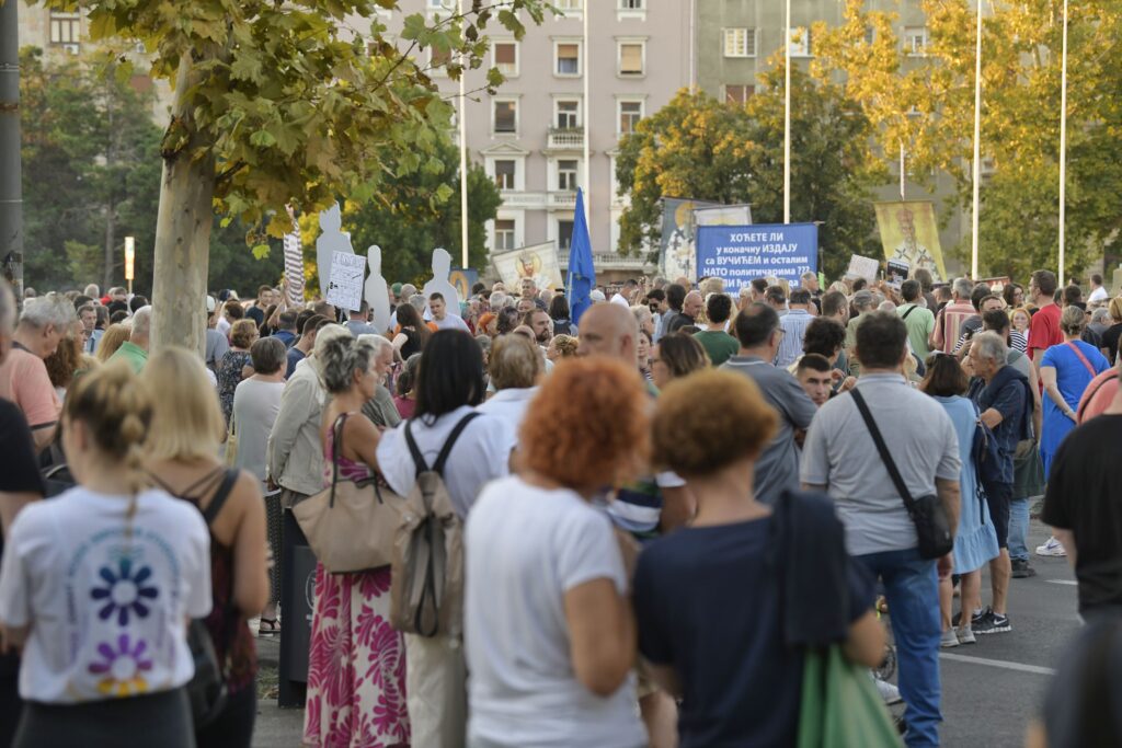 Beograd 12.08.2023. Protest Srbija protiv nasilja, 15. protest po redu u Beogradu Foto: Goran Srdanov/Nova.rs