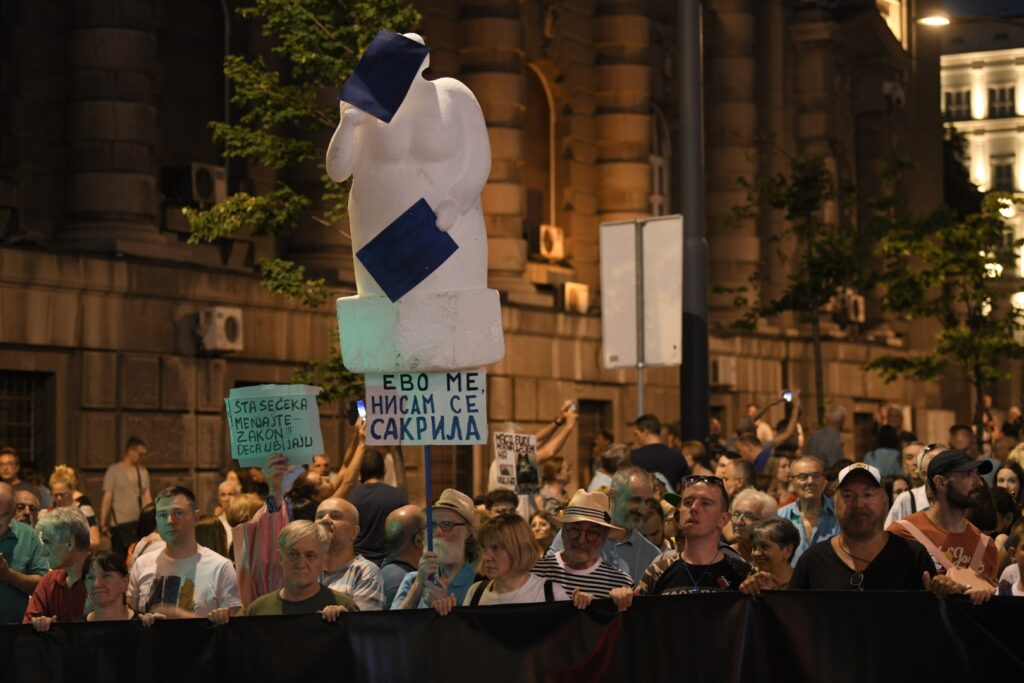 Beograd, 29.07.2023.  Protest br 13, Srbija protiv nasilja Foto: Dragan Mujan/Nova.rs