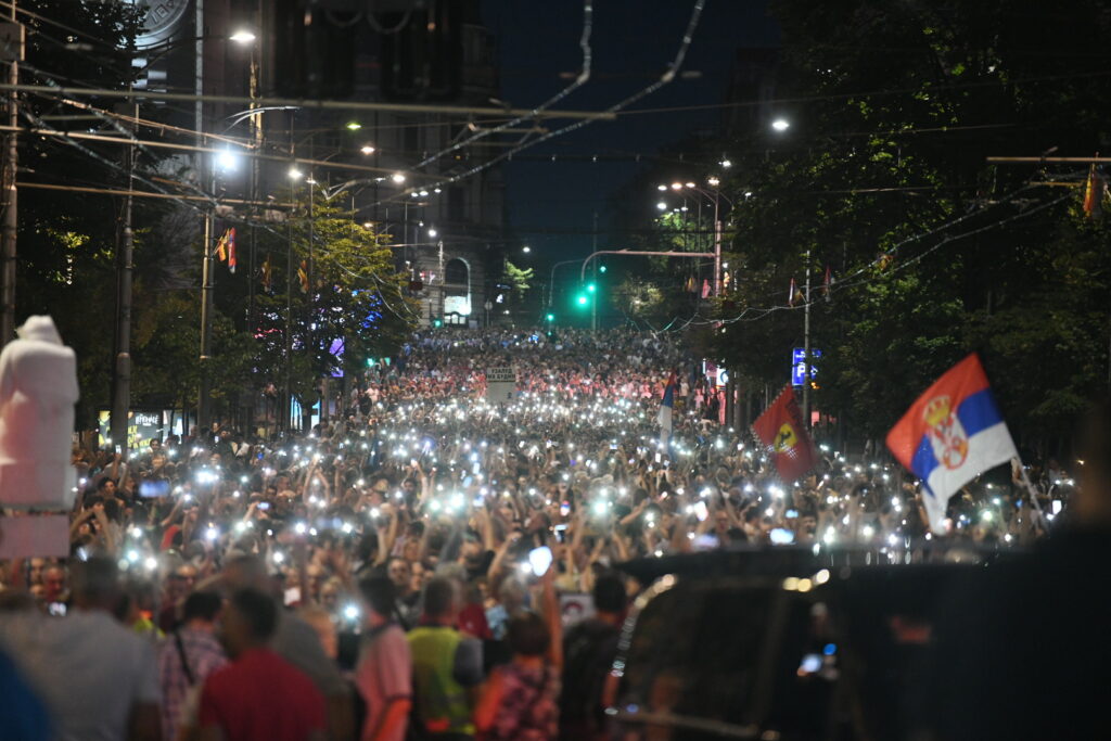 Beograd, 29.07.2023. Protest br 13, Srbija protiv nasilja Foto: Vesna Lalić/Nova.rs