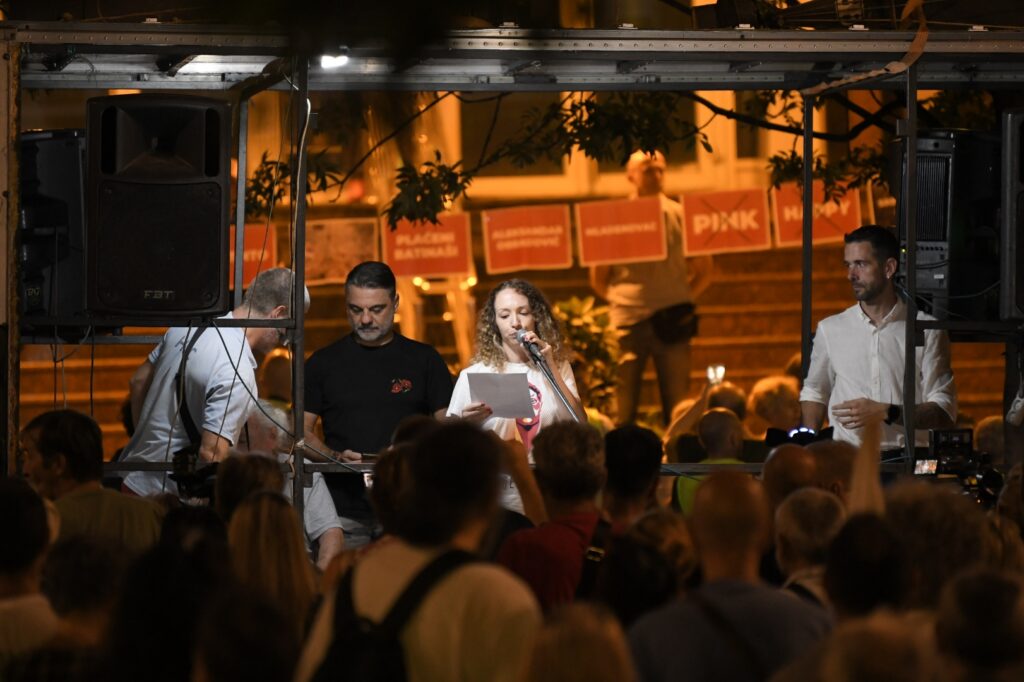 Beograd, 29.07.2023.  Protest br 13, Srbija protiv nasilja Foto: Dragan Mujan/Nova.rs