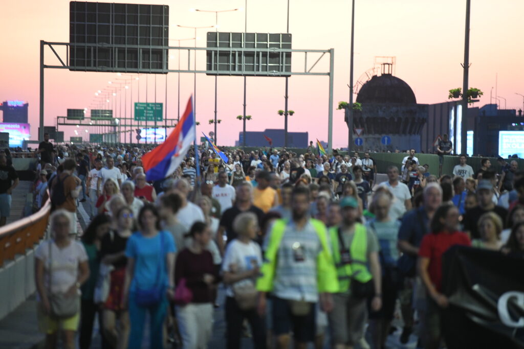 Beograd 15.07.2023. Protest Srbija protiv nasilja, 11. po redu protest Srbija protiv nasilja, šetnja, Gazela Foto: Vesna Lalić/Nova.rs