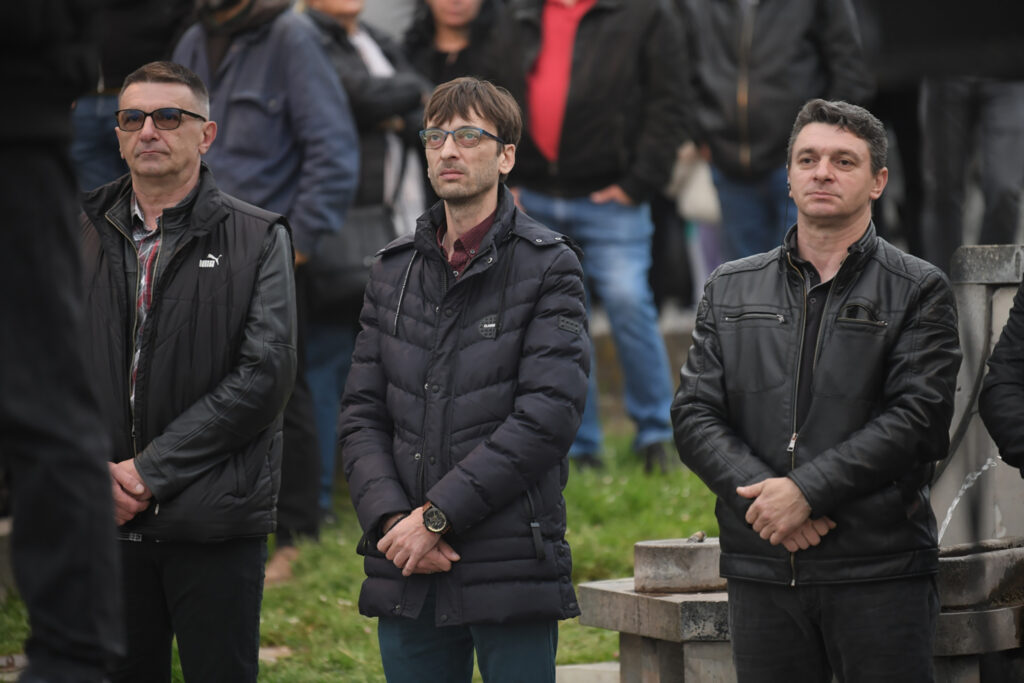 Lazarevac 18.04.2023. Protest radnika elektrodistribucije, eps