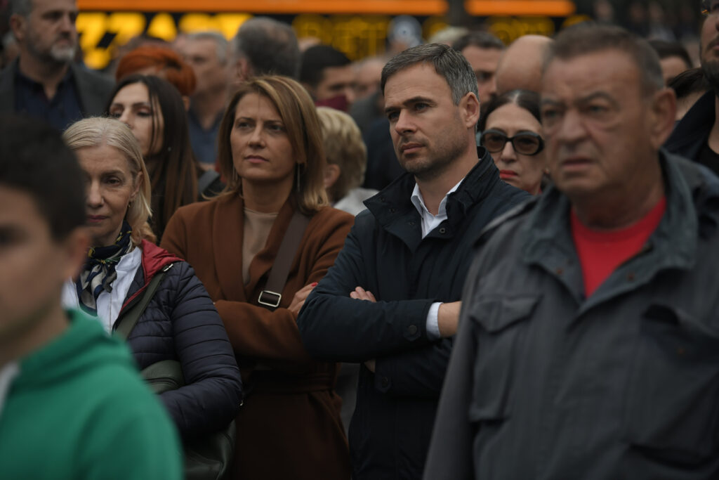 Lazarevac 18.04.2023. Protest radnika elektrodistribucije, eps