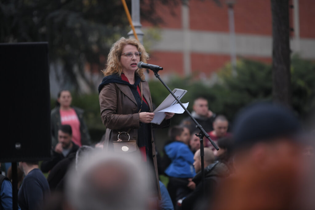 Lazarevac 18.04.2023. Protest radnika elektrodistribucije, eps