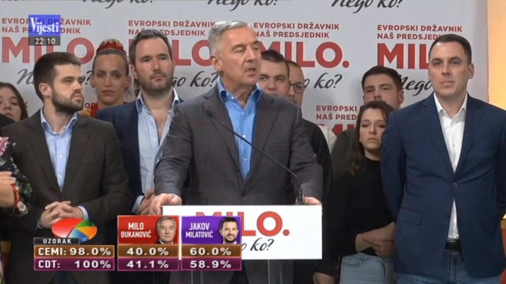 Milo Djukanovic obracanje stab izbori