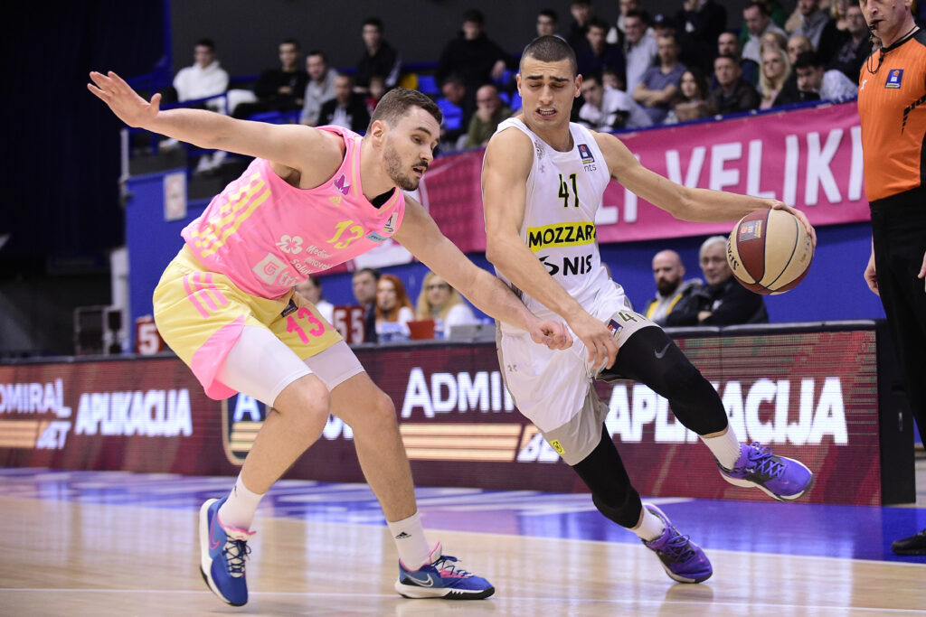 ABA league match between kk Mega Mis and kk Partizan was played at Belgrade, 05.02.2023. at Ranko Zeravica hall (Photo by Dusan Milenkovic/Starsport.rs ©)
