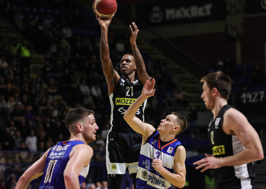 during the Aba League Season 2022-2023 match between Partizan and Mornar Bar at Aleksandar Nikolic hall on January 29, 2023 in Belgrade, Serbia. (Photo by Srdjan Stevanovic/Starsport.rs ©)
