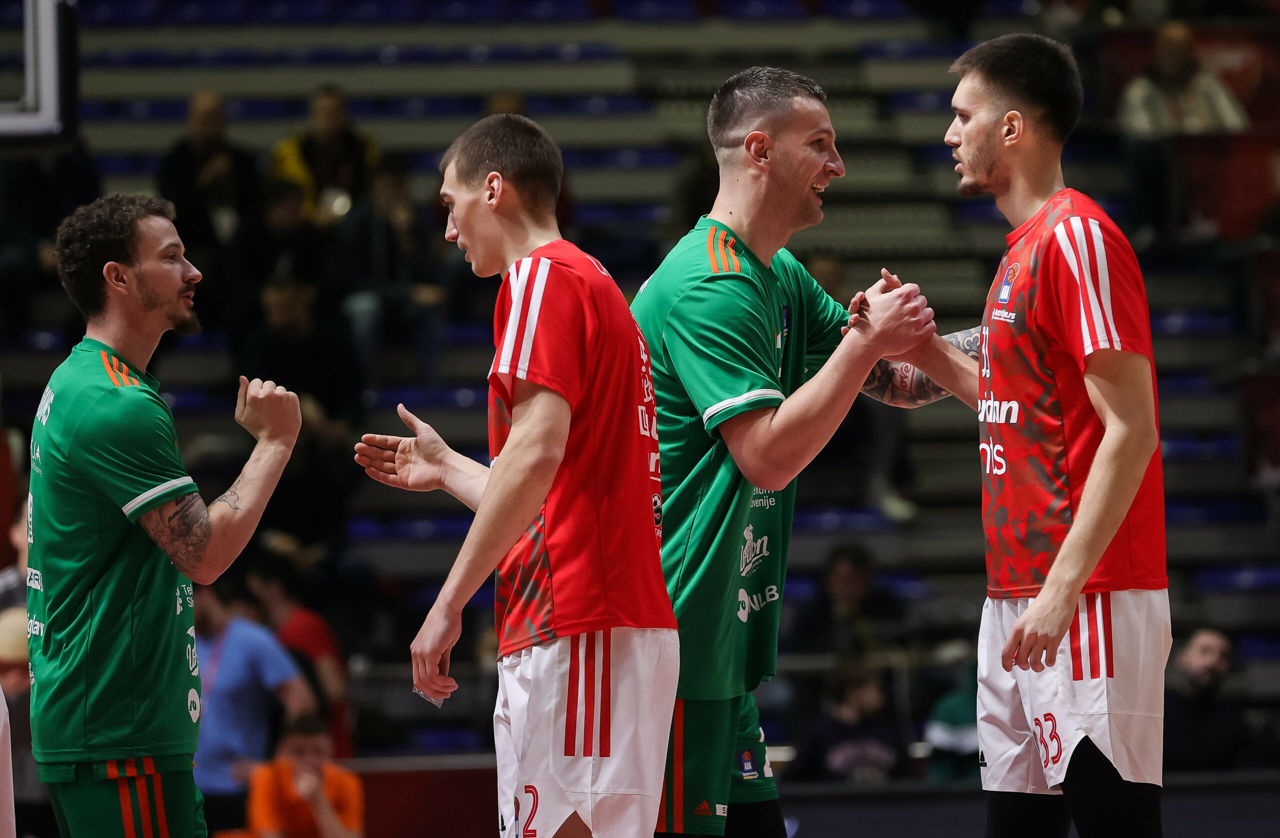 during the 2022/2023 Aba League match between Crvena Zvezda mts Belgrade and Cedevita Olimpija at Aleksandar Nikolic Hall on January 23, 2023 in Belgrade, Serbia. (Photo by Srdjan Stevanovic/Starsport.rs ©)