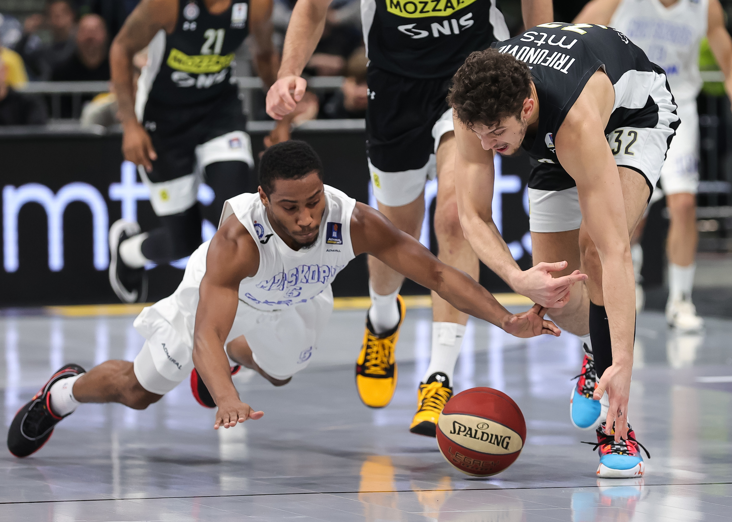 during the Aba League Season 2022-2023 match between Partizan and MZT Skoplje at Stark Arena on January 16, 2023 in Belgrade, Serbia. (Photo by Srdjan Stevanovic/Starsport.rs ©)