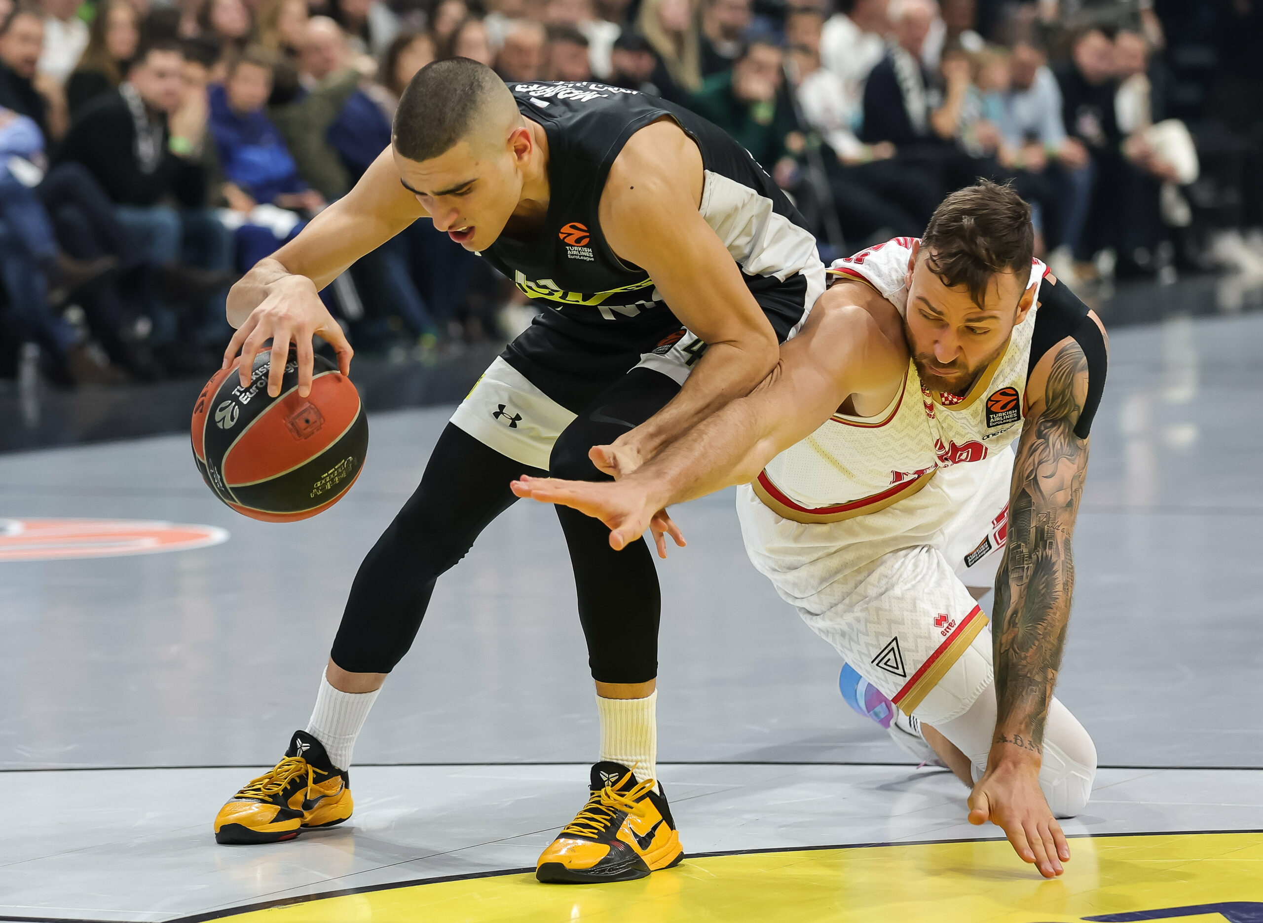 during the Turkish Airlines EuroLeague match between Partizan Mozzart Bet Belgrade and AS Monaco at Stark Arena on January 05, 2023 in Belgrade, Serbia. (Photo by Srdjan Stevanovic/Starsport.rs ©)