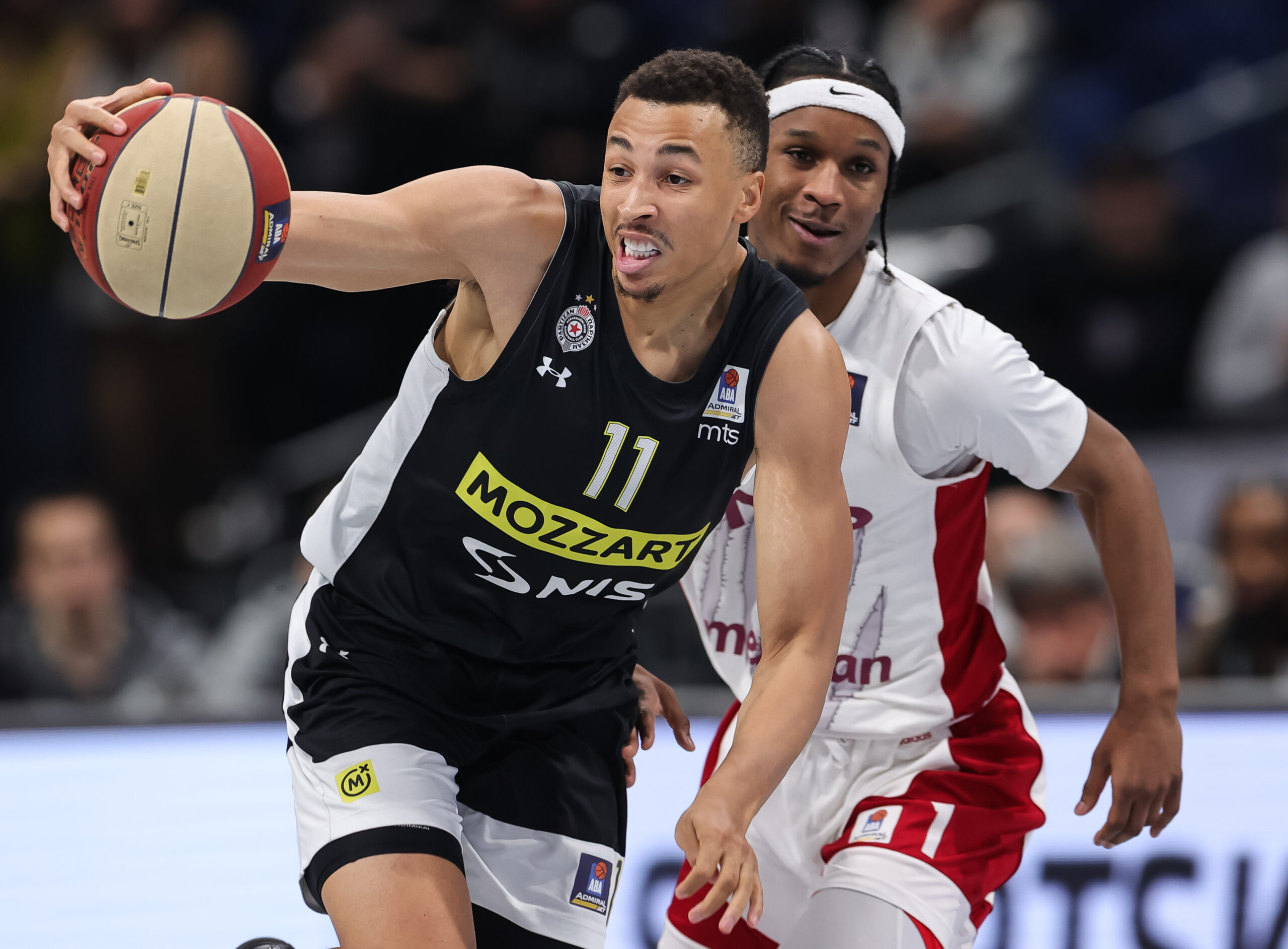 during the Aba League Season 2022-2023 match between Partizan and FMP Zeleznik at Stark Arena on December 19, 2022 in Belgrade, Serbia. (Photo by Srdjan Stevanovic/Starsport.rs ©)