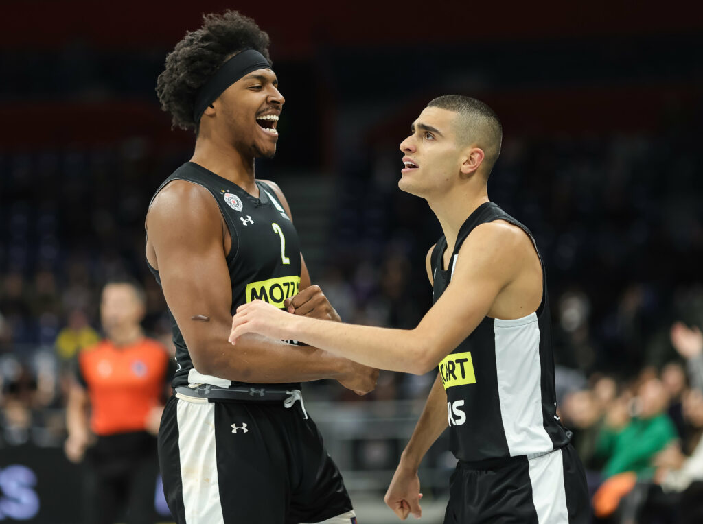 during the Aba League Season 2022-2023 match between Partizan and Buducnost at Stark Arena on November 04, 2022 in Belgrade, Serbia. (Photo by Srdjan Stevanovic/Starsport.rs ©)