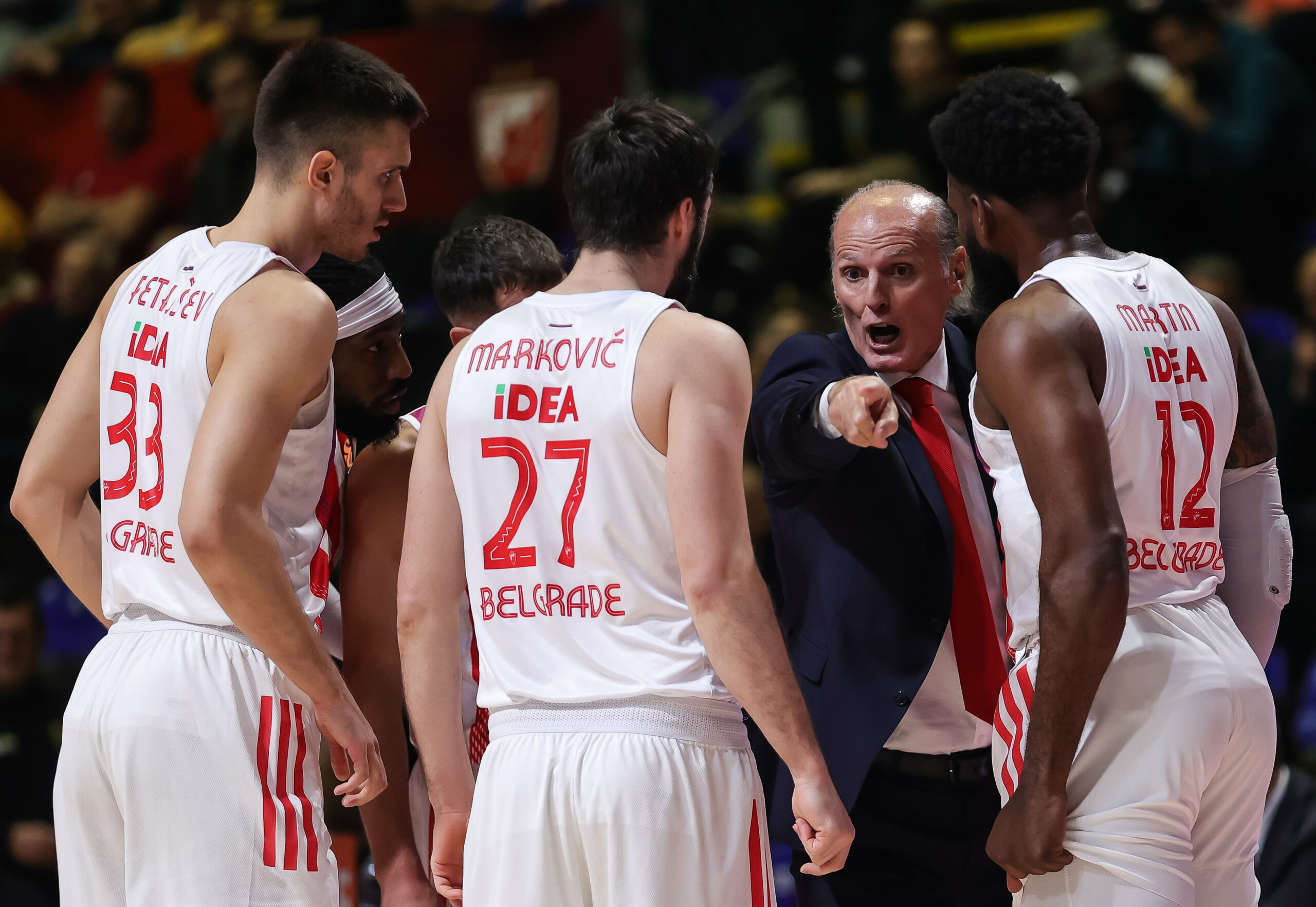 during the 2022/2023 Turkish Airlines EuroLeague Regular Season match between Crvena Zvezda mts Belgrade and Virtus Segafredo Bologna at Aleksandar Nikolic Hall on December 03, 2022 in Belgrade, Serbia. (Photo by Srdjan Stevanovic/Starsport.rs ©)