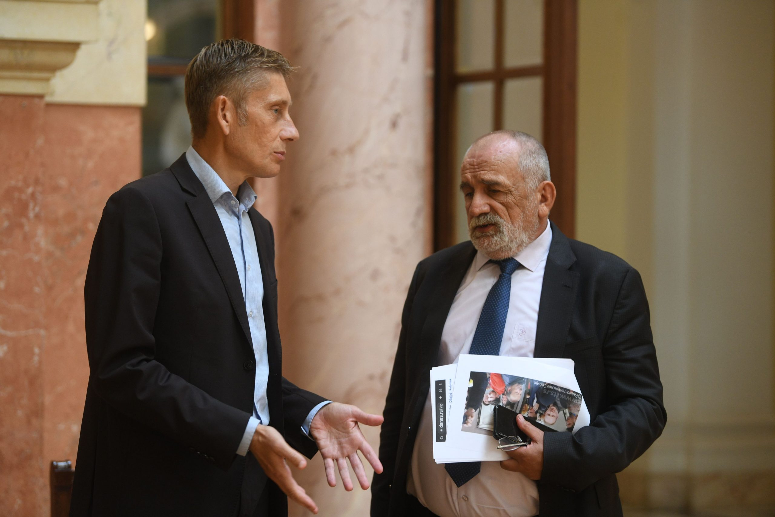 Beograd 02.08.2022. Aleksandar Martinović i Marjan Rističević, Marijan Rističević. Konstitutivna sednica Skupštine Srbije, Skupština Srbije, sednica Foto: Filip Krainčanić/Nova.rs