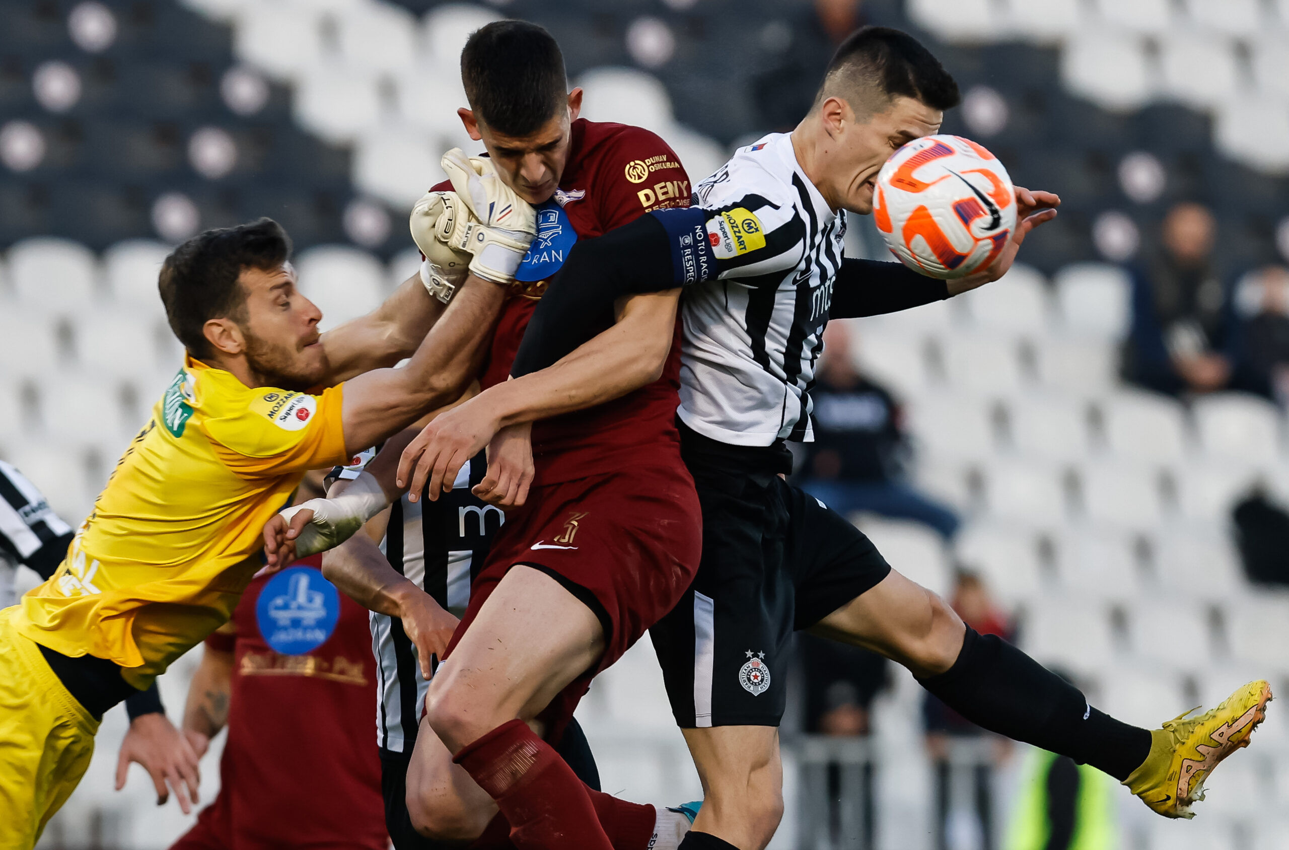 during the Partizan v Novi Pazar -  Mozzart Super Liga 2022/2023 match on stadium FK Partizan (JNA) on November 13, 2022 in Belgrade, Serbia. (Photo by Marko Djokovic/Starsport.rs ©)