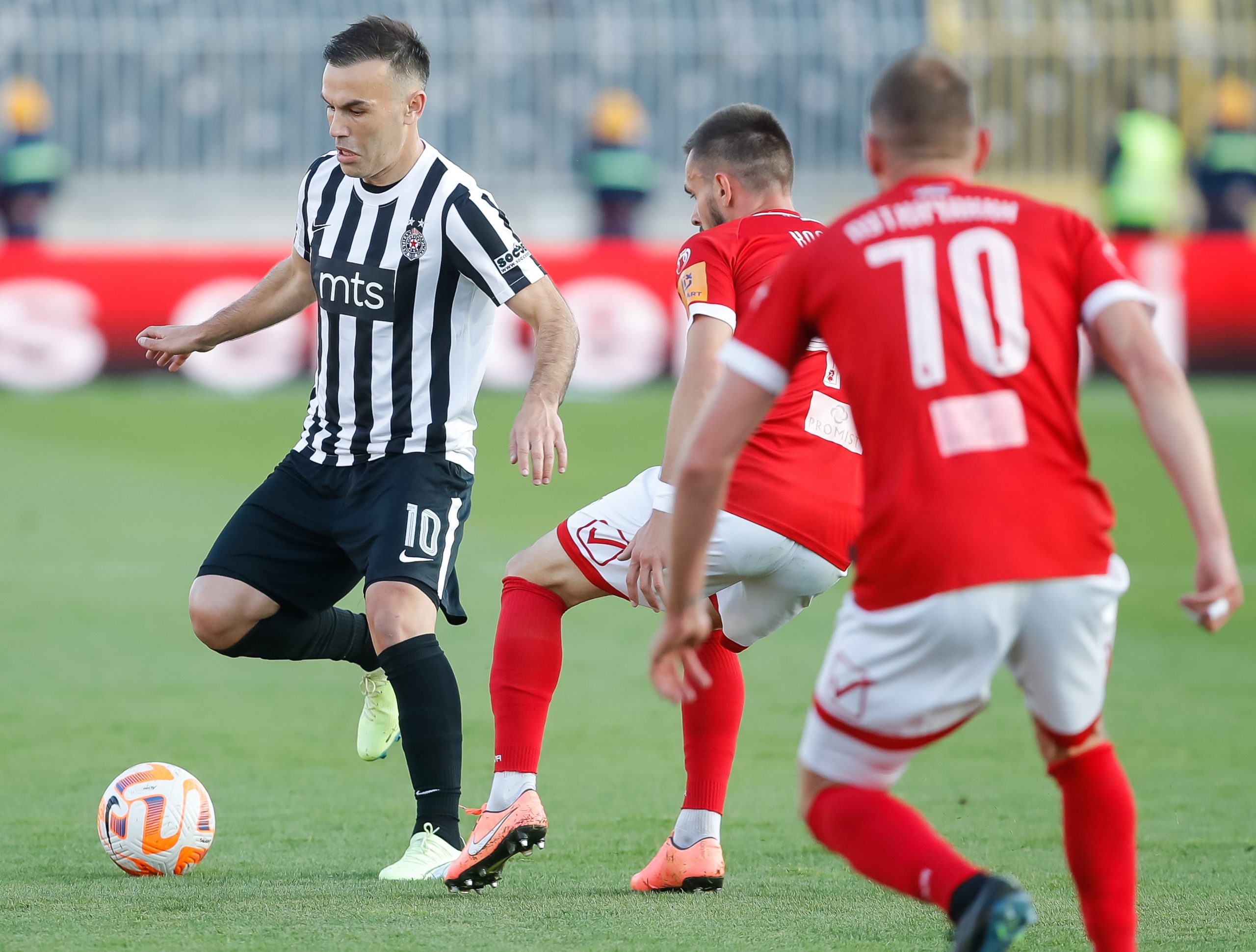 during the Partizan v Napredak Krusevac -  Mozzart Super Liga 2022/2023 match on stadium FK Partizan (JNA) on October 20, 2022 in Belgrade, Serbia. (Photo by Nikola Gligic/Starsport.rs ©)